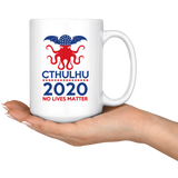 Cthulhu 2020 No Lives Matter Coffee Mug, Cthulhu Coffee Mug, Cthulhu Mythos Cup, Miskatonic University, Call of Cthulhu, Lovecraft Fan Gift Coffee Mug 15oz