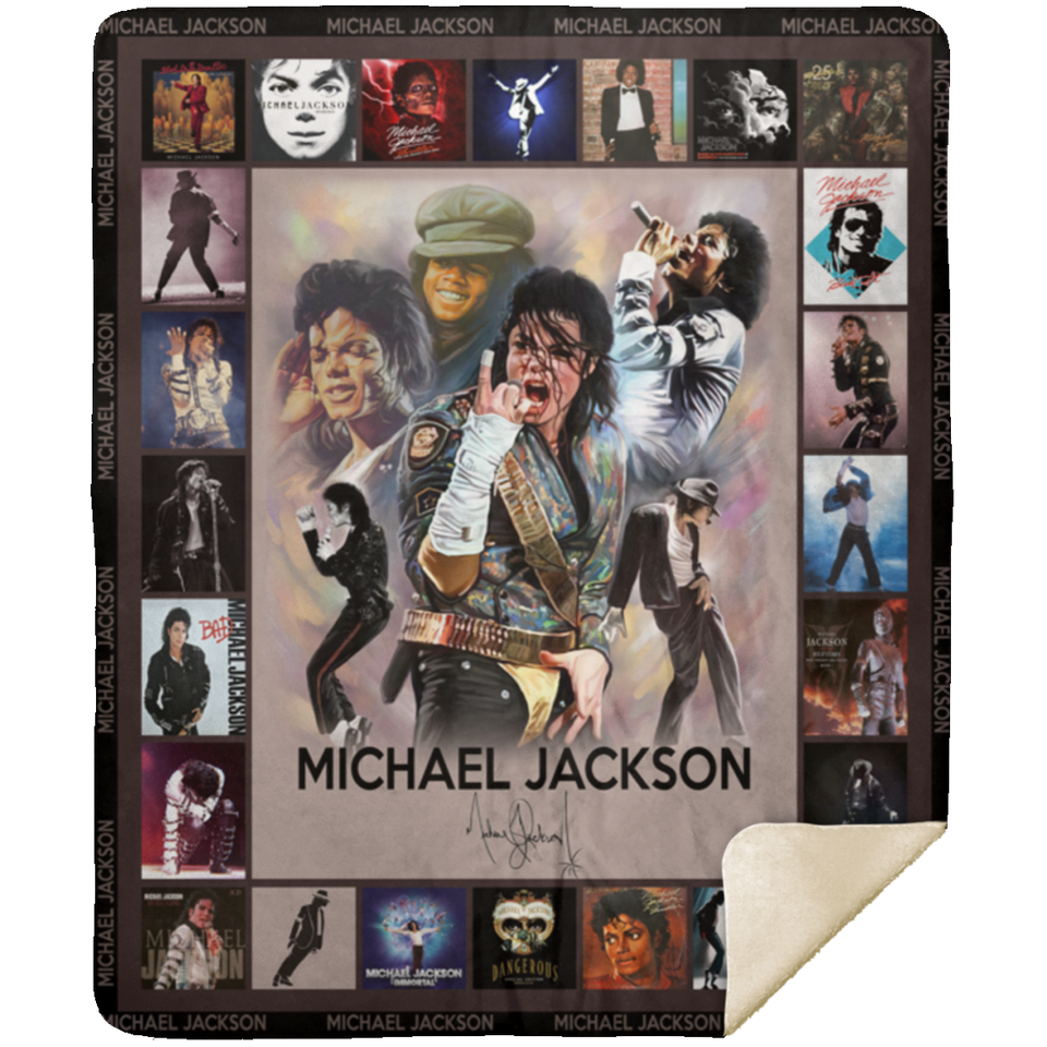 Michael Jackson Blanket Michael Jackson For Fans Fleece Sherpa MSHM Premium Mink Sherpa Blanket 50x60