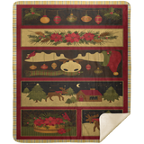 Moose Christmas - MSHM Premium Mink Sherpa Blanket 50x60