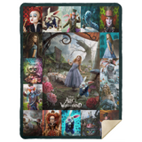 Alice In Wonderland Blanket, Alice In Wonderland Fleece, Sherpa Blanket MSHL Premium Mink Sherpa Blanket 60x80