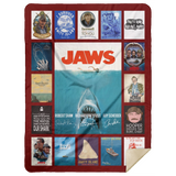 JAWS Quilt Fleece Sherpa Throw Blanket for Bedroom Living Room Sofa - MSHL Premium Mink Sherpa Blanket 60x80