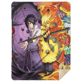 Sasuke vs Naruto Blanket, Sasuke & Naruto Fleece, Sherpa Blanke - MSHL Premium Mink Sherpa Blanket 60x80