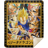 Vegeta Eyes For Fans Amine Blanket Dragon Ball Quilt Fleece Sherpa Throw Blanket - MSHM Premium Mink Sherpa Blanket 50x60