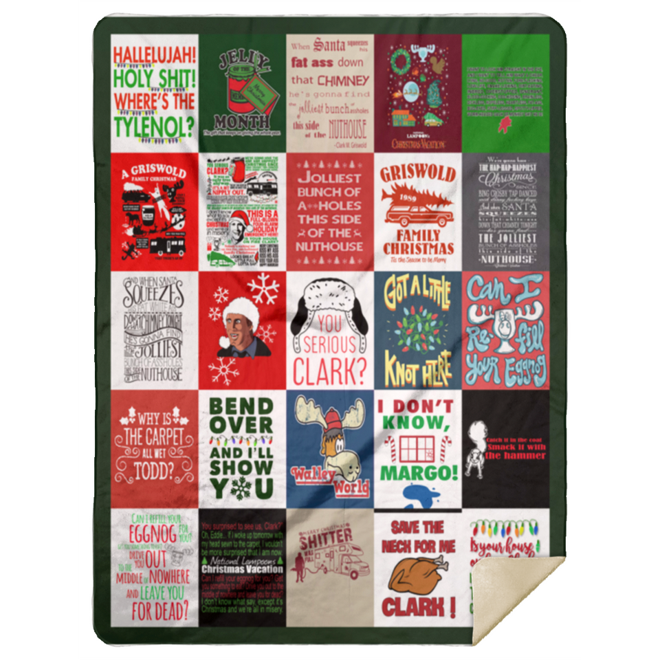 National Lampoon's Christmas Vacation Blanket National Lampoon Quilt Fleece - MSHL Premium Mink Sherpa Blanket 60x80