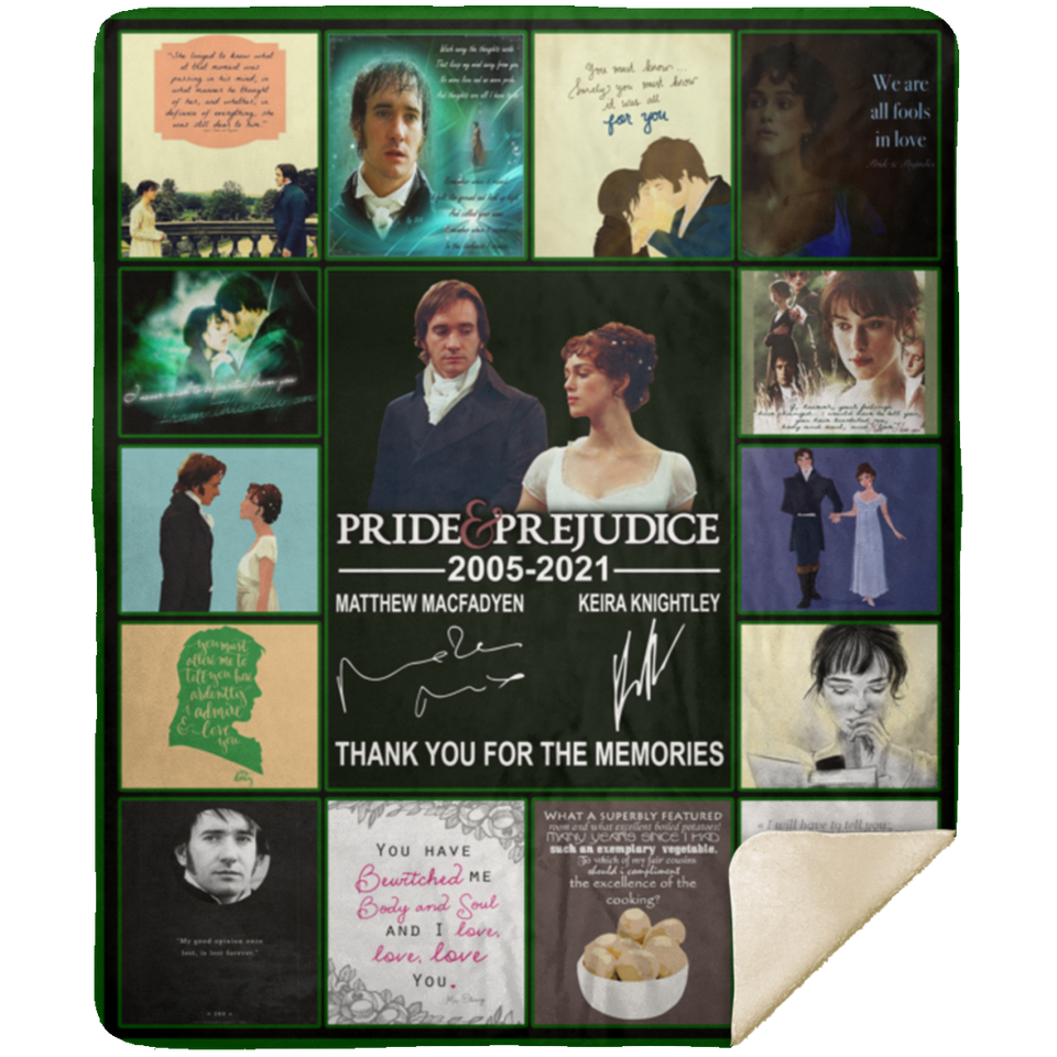 Pride And Prejudice Blanket Matthew Macfadyen - Keira Knightley Fleece Sherpa - MSHM Premium Mink Sherpa Blanket 50x60