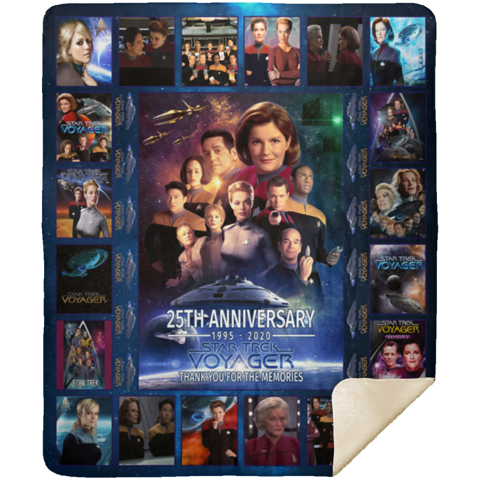 Star Trek Blanket Star Trek - Voyager Fleece Sherpa Blanket Soft and Warm - MSHM Premium Mink Sherpa Blanket 50x60