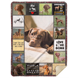 Vizsla Love Each Day Blanket, Vizsla Love Each Day Quilt, Fleece Sherpa Blanket MSHL Premium Mink Sherpa Blanket 60x80