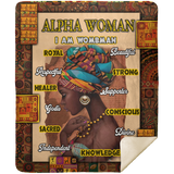 Alpha Woman Proud African Blanket Alpha Woman Quilt Fleece Sherpa Gift Idea MSHM Premium Mink Sherpa Blanket 50x60