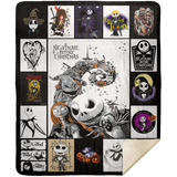 The Nightmare Before Christmas Blanket, Halloween Fleece, Sherpa Blanket MSHM Premium Mink Sherpa Blanket 50x60