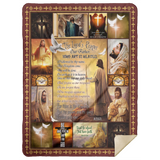 Jesus Christ Blanket, Christian Religious Faith Fleece, Sherpa Blankets, Throw Bed Blankets Soft and Warm comforters Bed Couch Living Room - MSHL Premium Mink Sherpa Blanket 60x80