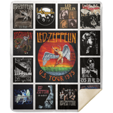 Led Zeppelin Albums Quilt Fleece Sherpa Throw Blanket for Bedroom Sofa MSHM Premium Mink Sherpa Blanket 50x60