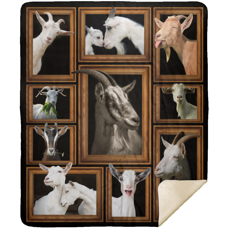 Goat Blanket Fleece Sherpa Throw Quilt Blanket for Bedroom Sofa MSHM Premium Mink Sherpa Blanket 50x60