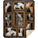 Goat Blanket Fleece Sherpa Throw Quilt Blanket for Bedroom Sofa MSHM Premium Mink Sherpa Blanket 50x60