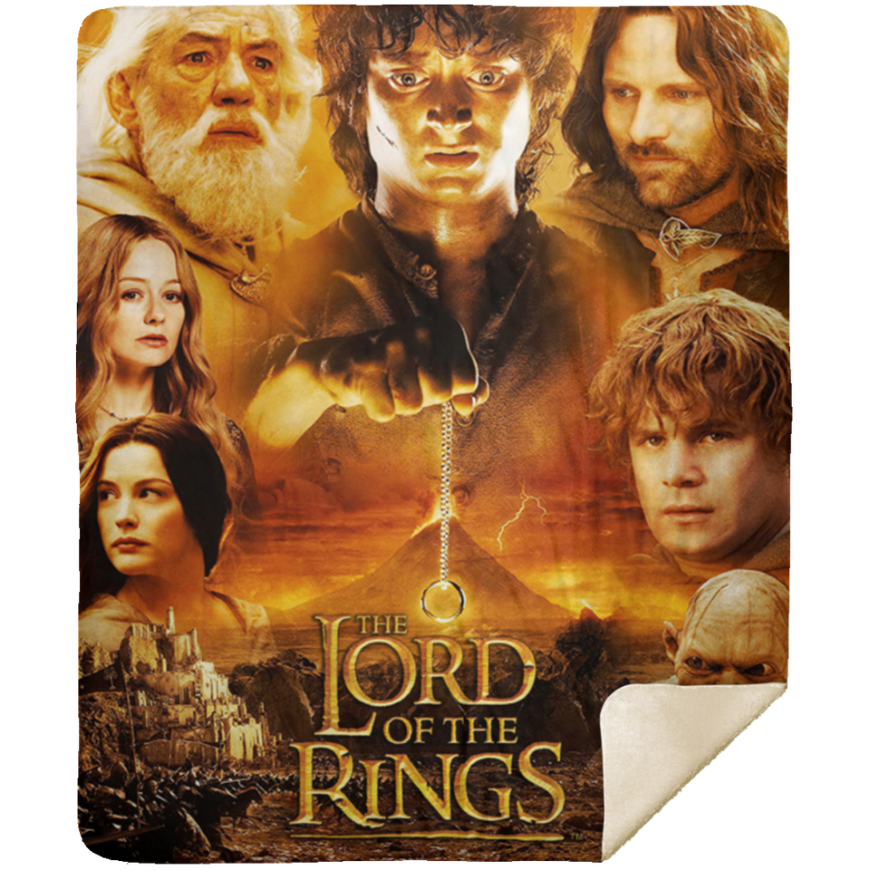 The Lord Of The Rings Blanket One Ring Quilt Fleece Sherpa Throw Blanket MSHM Premium Mink Sherpa Blanket 50x60