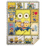 Minions Blanket, Limited Edition Minions Fleece, Sherpa Blanket MSHL Premium Mink Sherpa Blanket 60x80