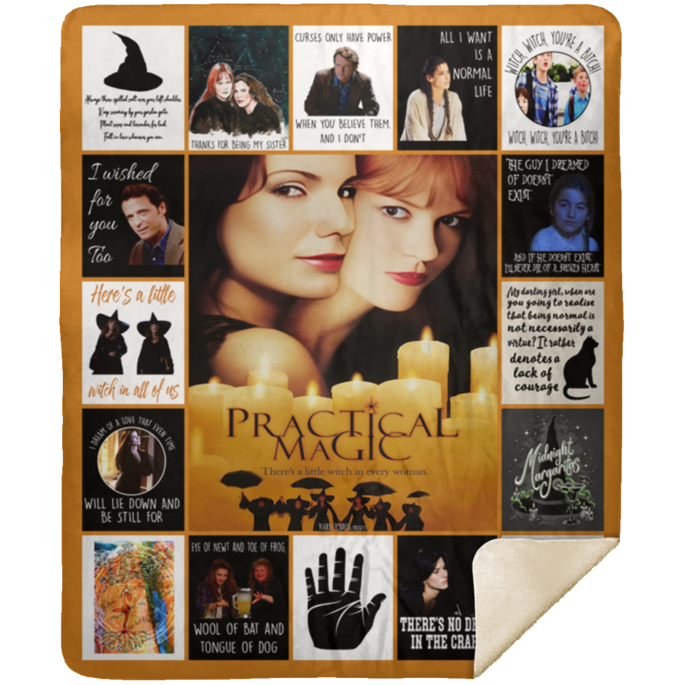 Practical Magic Blanket, Practical Magic Fleece, Sherpa Blanket MSHM Premium Mink Sherpa Blanket 50x60