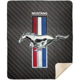 Ford Mustang Quilt Fleece Sherpa Throw Blanket for Bedroom Living Room Sofa MSHM Premium Mink Sherpa Blanket 50x60