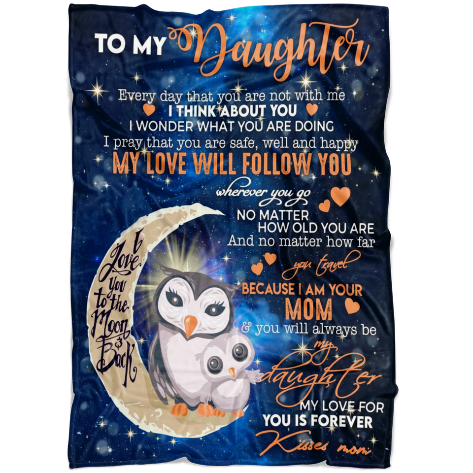 To My Daughter Blanket - Owl