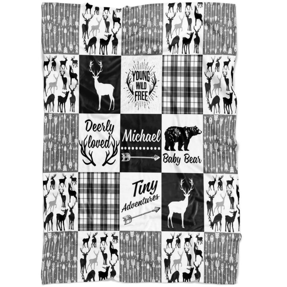 Tribal Baby Woodland Theme Minky 4