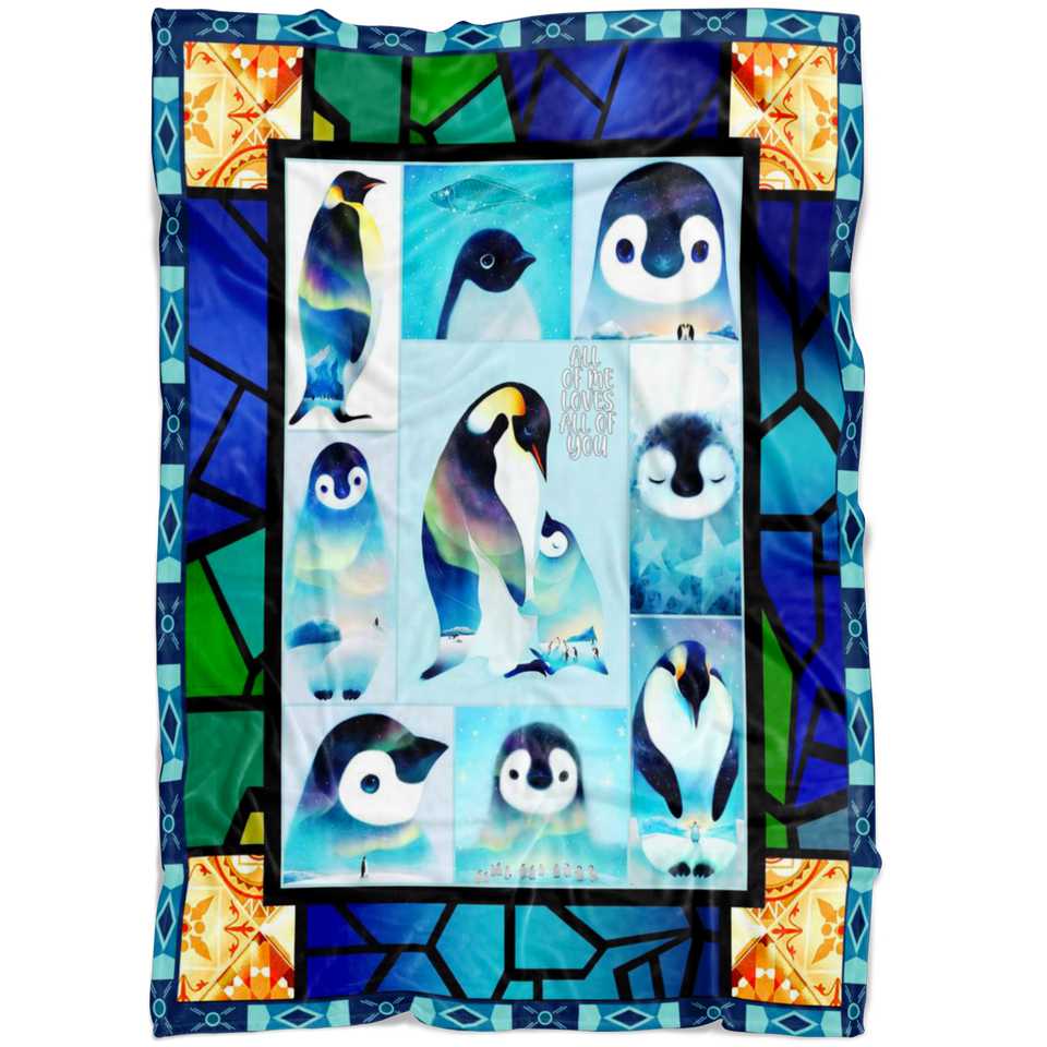 All Of Me Loves All Of You Penguin Blanket