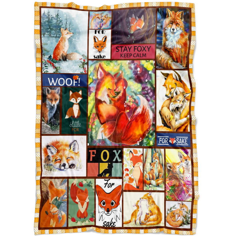 Fox Blanket Blanket Flannel Throws Blankets