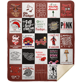 A Christmas Story Blanket, Only I Didn't Say Fudge Fleece, Sherpa Blanket MSHM Premium Mink Sherpa Blanket 50x60