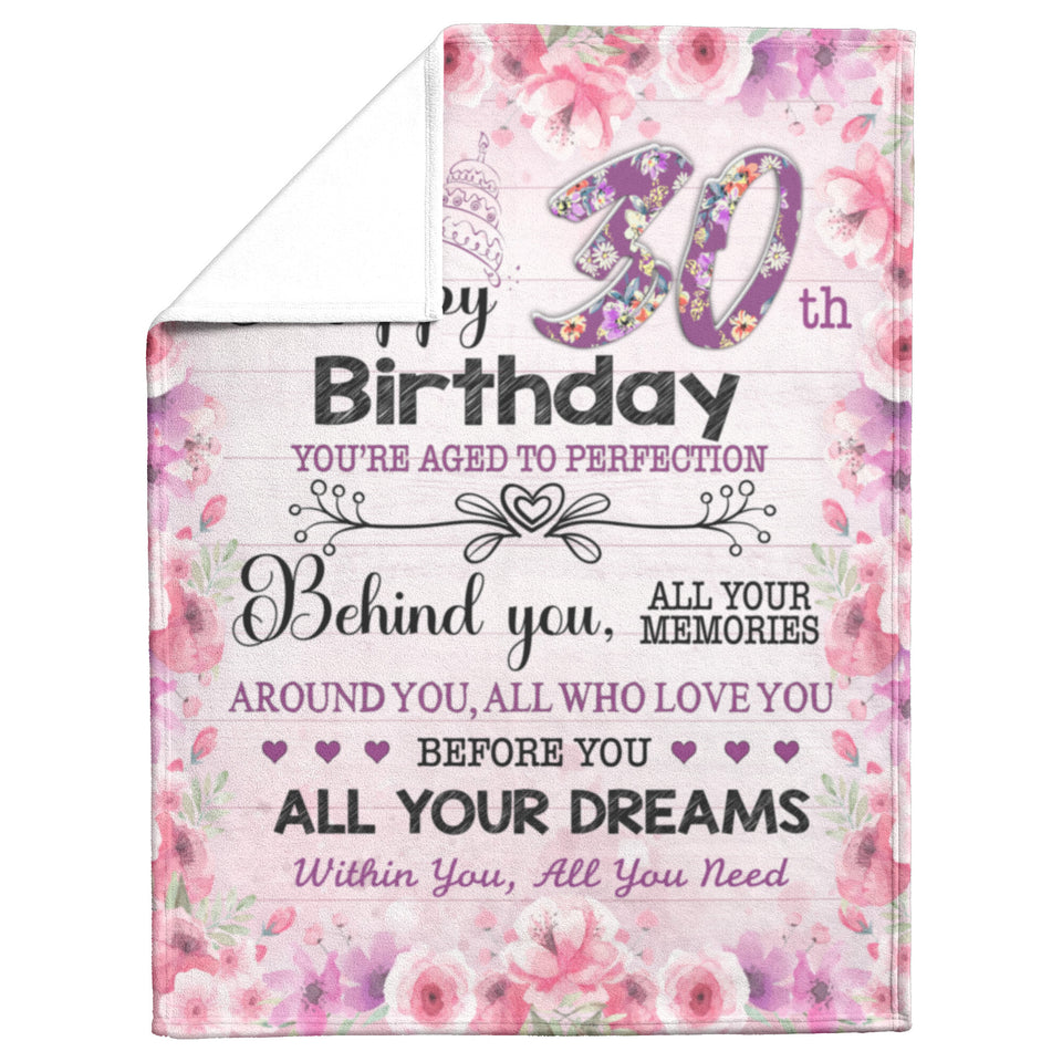 30th Birthday Gifts for Women Blanket copy