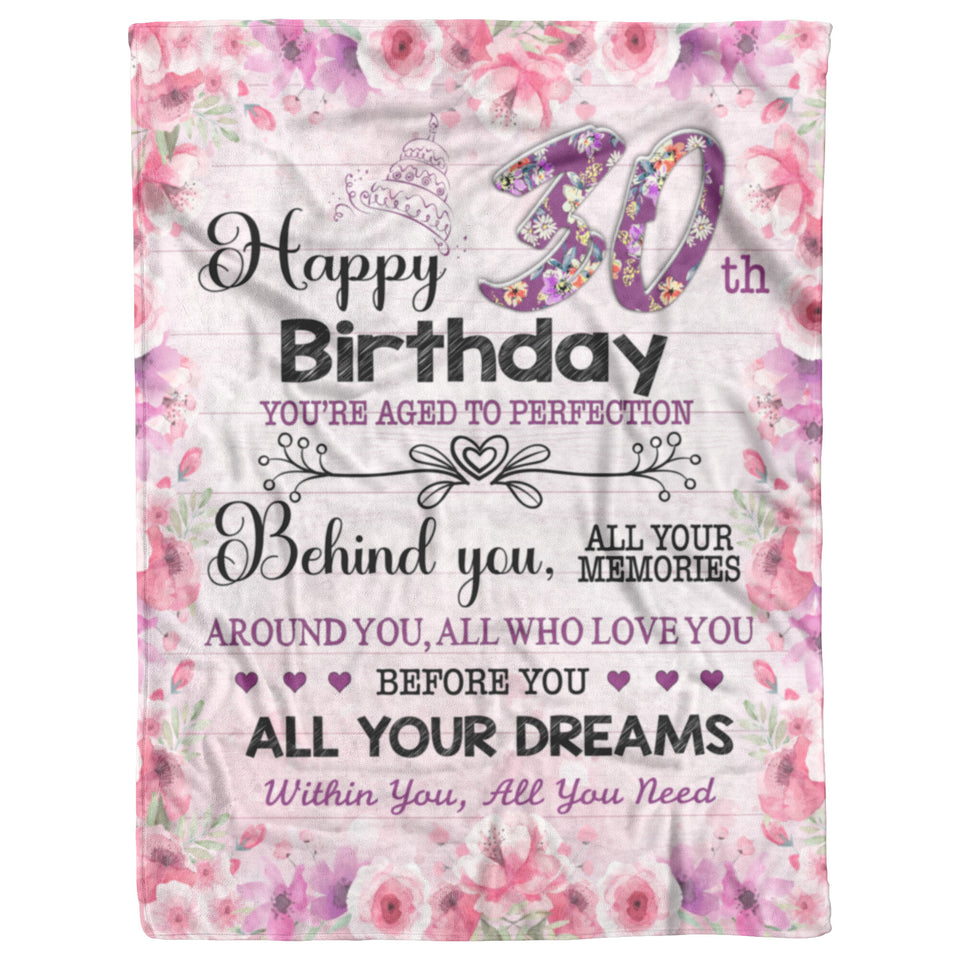 30th Birthday Gifts for Women Blanket copy