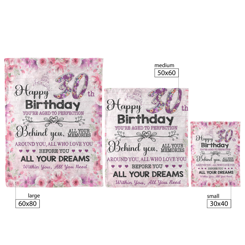30th Birthday Gifts for Women Blanket copy