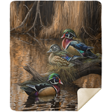 Wood Duck Blanket, Fleece or Sherpa Blankets Mother's Day, Father's Day, Birthday Present Blankets, Gift Idea Version 1 MSHM Premium Mink Sherpa Blanket 50x60
