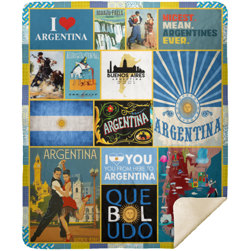 Argentina Blanket Fleece Sherpa Throw Quilt Blanket for Bedroom Sofa MSHM Premium Mink Sherpa Blanket 50x60