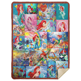 Little Mermaid Blanket Mermaid 3D Quilt Fleece Sherpa Throw Quilt Blanket MSHL Premium Mink Sherpa Blanket 60x80