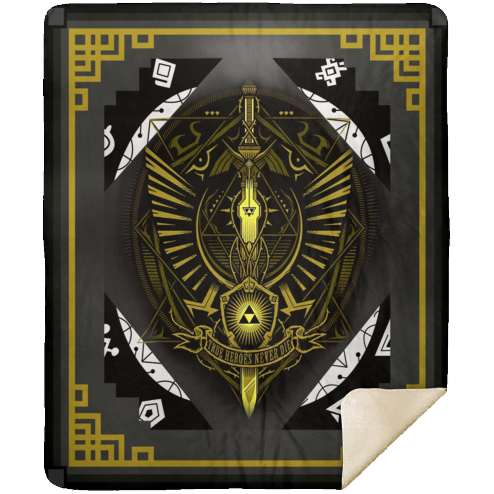 Zelda True Heroes Blanket The Legend of Zelda Quilt Fleece Sherpa Throw Blanket MSHM Premium Mink Sherpa Blanket 50x60