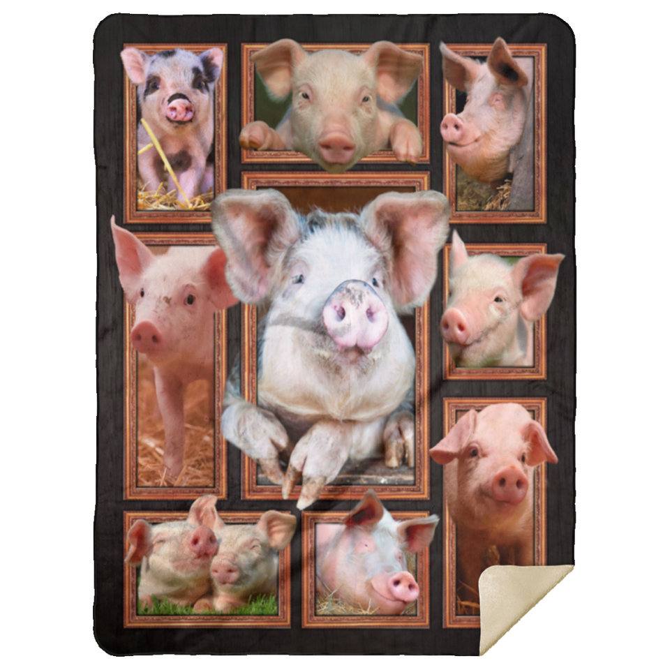 Pig Blanket MSHL Premium Mink Sherpa Blanket 60x80
