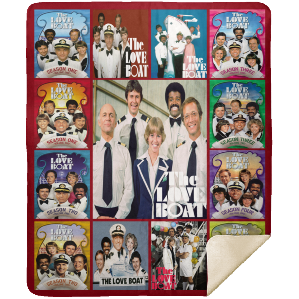 The Love Boat Blanket, The Love Boat TV Series Fleece, Sherpa Blanket MSHM Premium Mink Sherpa Blanket 50x60