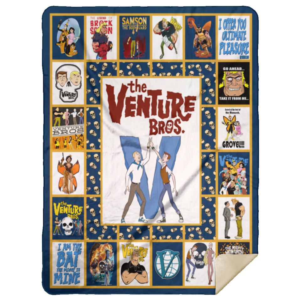 The Venture Bros Blanket, The Venture Bros TV Series Fleece, Sherpa Blanket - MSHL Premium Mink Sherpa Blanket 60x80