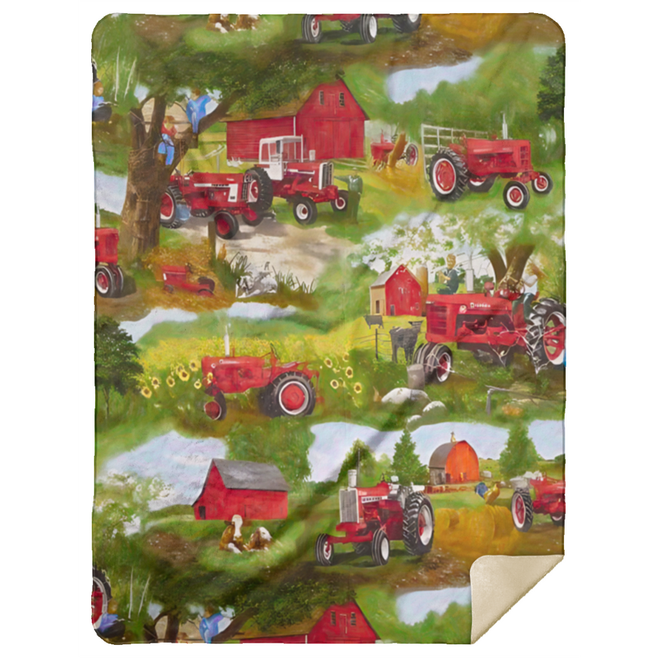 Tractor Blanket, Harvester Farm Digger Dump Fleece, Sherpa Blanket I Am A Farmer - MSHL Premium Mink Sherpa Blanket 60x80