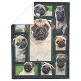 3D Pug Dog Blanket