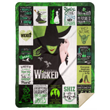 Wicked Blanket, Wicked Quotes Musical Quilt, Fleece, Sherpa Blanket - MSHL Premium Mink Sherpa Blanket 60x80