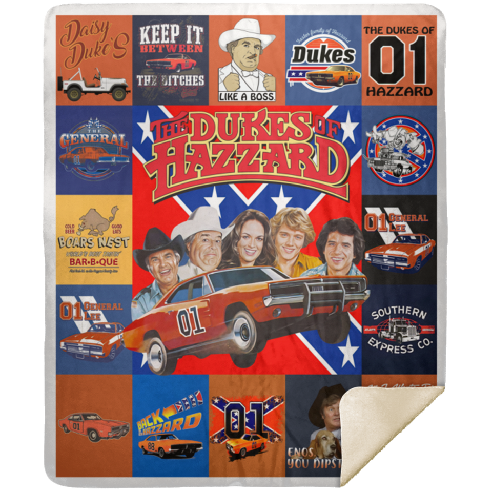 The Dukes Of Hazzard Blanket, The Dukes of Hazzard Fleece, Sherpa Blanket MSHM Premium Mink Sherpa Blanket 50x60