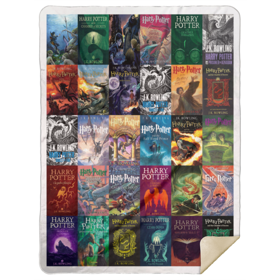 Harry Potter Quilt Fleece Sherpa Throw Blanket for Bedroom Living Room Sofa - MSHL Premium Mink Sherpa Blanket 60x80