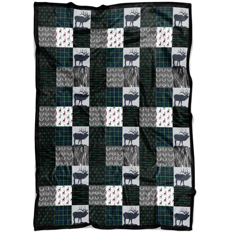 Woodland Deer Buck and Antlers Northern Lumberjack Theme