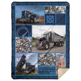 Dump Truck Blanket, Kenworth Dump Truck Fleece, Sherpa Blanket - MSHL Premium Mink Sherpa Blanket 60x80