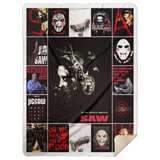 Saw For Fans Blanket Saw Movies Quilt Fleece Sherpa Throw Blanket Soft and Warm - MSHL Premium Mink Sherpa Blanket 60x80