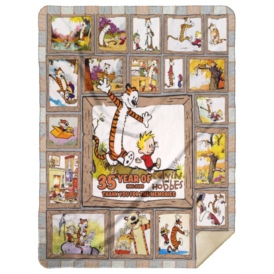 Calvin And Hobbes Blanket, Dear Mr. Watterson Quilt, Fleece, Sherpa Blanket - MSHL Premium Mink Sherpa Blanket 60x80