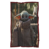 Baby Yoda Star-Wars Mandalorian Quilt - Baby Yoda Blanket - Sherpa Blanket - 50"x60" wc