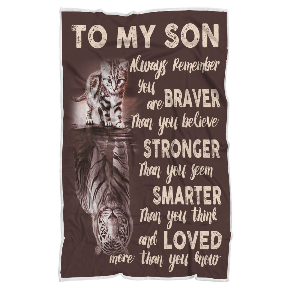 To My Son Blanket, To My Son From Mom Blanket, To My Son From Mom Gifts, To My Son Gifts, To My Son Birthday Gift - Sherpa Blanket - 60"x80" wc