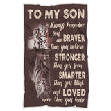 To My Son Blanket, To My Son From Mom Blanket, To My Son From Mom Gifts, To My Son Gifts, To My Son Birthday Gift - Sherpa Blanket - 60"x80" wc