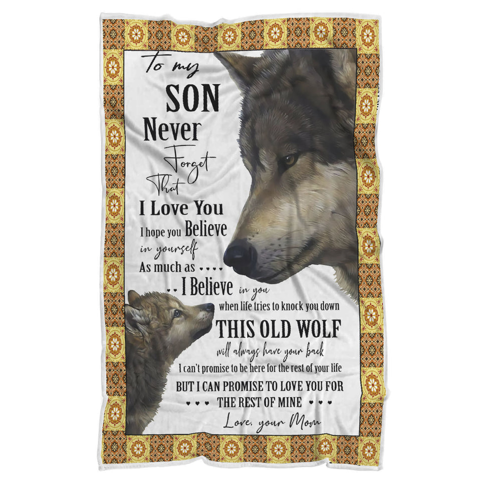 To My Son Never Forget That I Love You Blanket, To My Son Blanket, To My Son From Mom Blanket, To My Son From Mom Gifts - Sherpa Blanket - 60"x80" wc