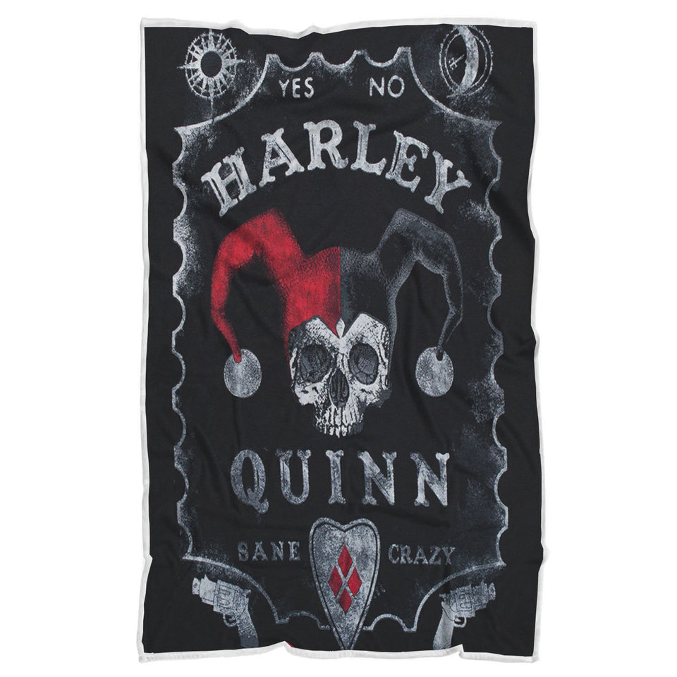 Harley Quinn Ouija Board Blanket, Harley Quinn Blanket, Fuzzy Soft Blanket Microfiber for Couch Sofa Bed - Sherpa Blanket - 60x80 wc